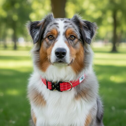 Rote reflektierende Hundehalsband von Lina Pet