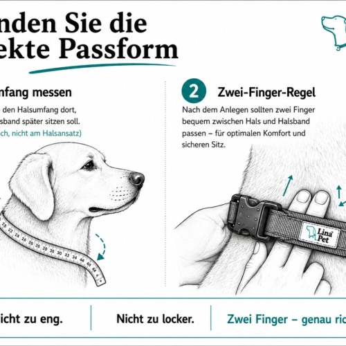 Schwarze reflektierende Hundehalsband von Lina Pet